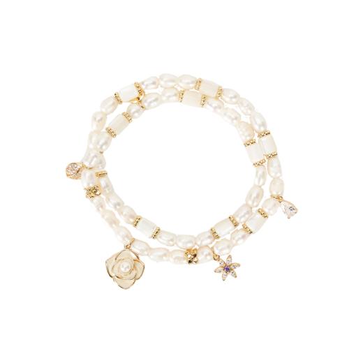 大英博物馆欧洲文化艺术系列山茶花珍珠双圈手链 商品图5