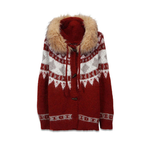 韩系慵懒连帽费尔岛毛毛开衫-纪念日百货门店同款169605419 商品图4