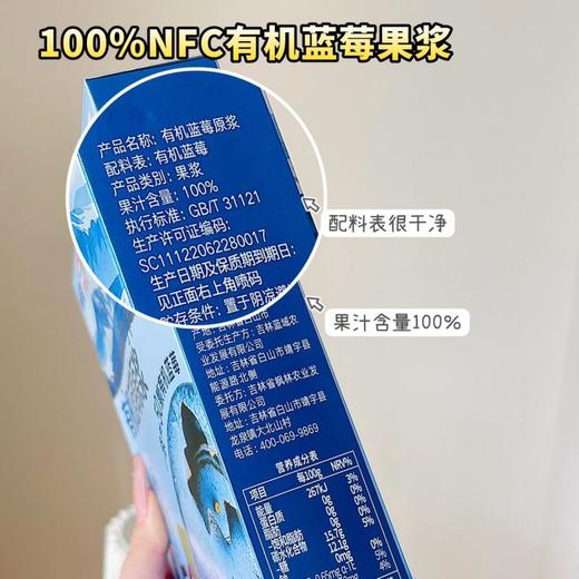 莓淇长白山有机蓝莓原浆30ml*10袋 商品图4