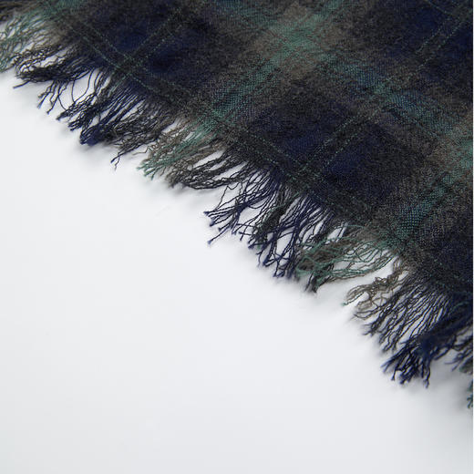 ROMI STUDIO“苏格兰”进口羊毛棉复古格纹软糯流苏围巾RWCWPU6617 商品图4