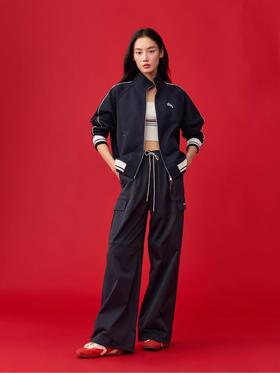 雅y同款时尚运动棒球服撞色外套+弛感锥形运动裤