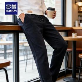 【清仓，99元2条】罗蒙绒光灯芯绒加绒裤｜宽松直筒版型，简洁大方