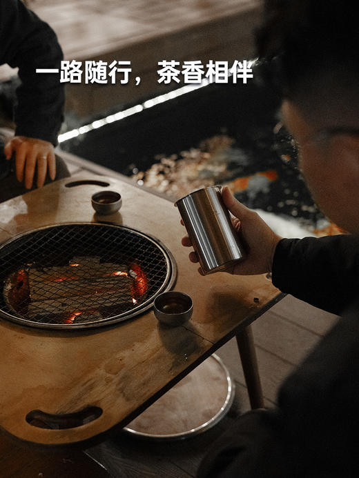 ZENS哲品盈月便携旅行茶具套装不锈钢随行泡茶壶钛杯快客杯收纳包 商品图3