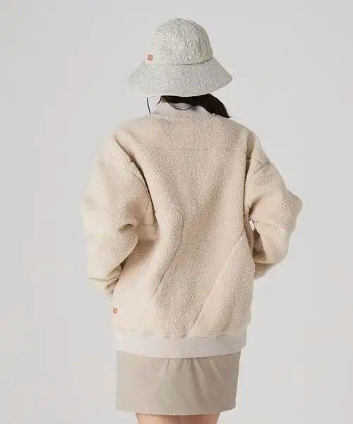 TaylorMade×UNITED ARROWS秋冬男女款 拼接蓬松柔软棒球领羊羔毛外套 宽松保暖 商品图5