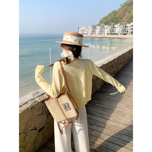 <曾小咸推荐>韩系淡黄色温柔针织开衫春季 商品图3