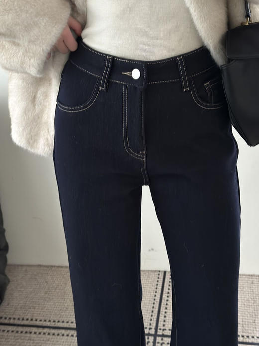 超模巧腿婴儿绒微喇显瘦牛仔裤 商品图11