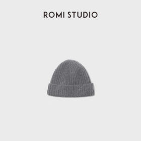 ROMI STUDIO“100山羊绒”纯色针织帽保暖百搭时尚冷帽 RWDSPT2430