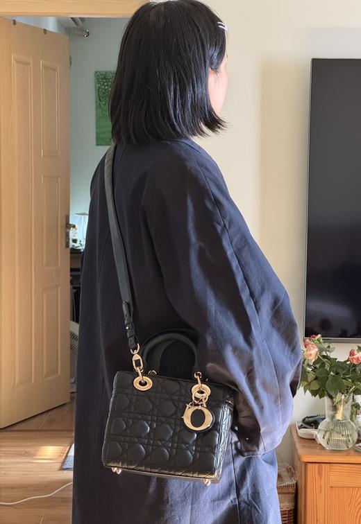 D家戴妃lady纯手工小胎牛皮手提单肩斜挎包 商品图11