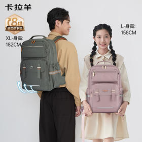 【云朵书包ProMax】卡拉羊中学生8维减负防下坠书包乘风系列 CX5059/L