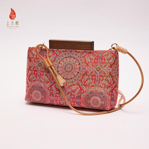 SAINTJOY/上久楷 宋锦斜背包 女式单肩XB3B026203002八达晕 商品图0