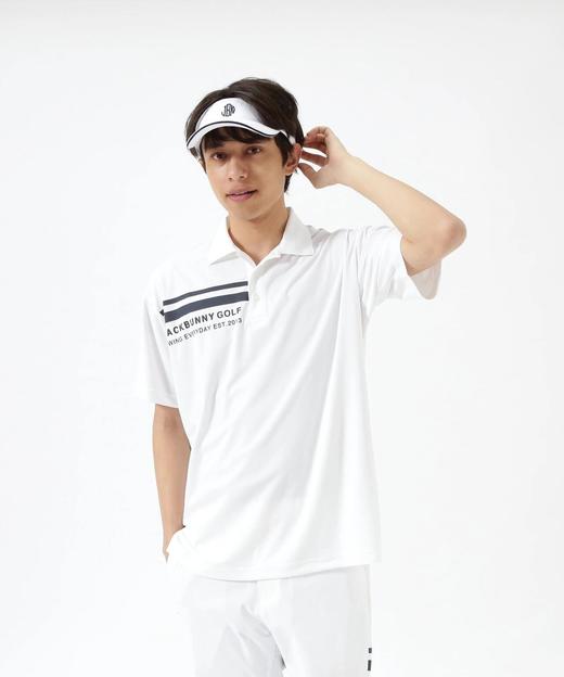 Jack Bunny 高尔夫男士 线条logo印花速干透气polo领短袖衬衫 商品图5