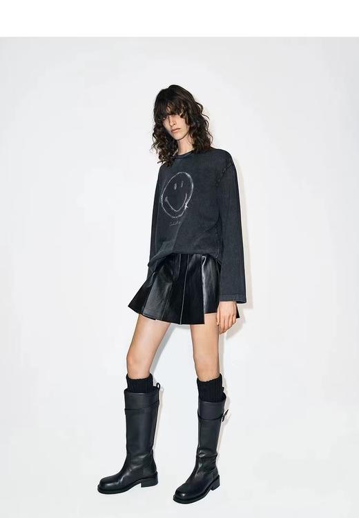 F013028联名长袖T恤2026新品烫钻笑脸长袖T俏皮软语 商品图5