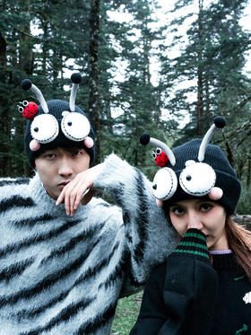 【2.10停发】芽小七原创设计金龟子成品男女秋冬保暖针织毛线帽可爱卡通