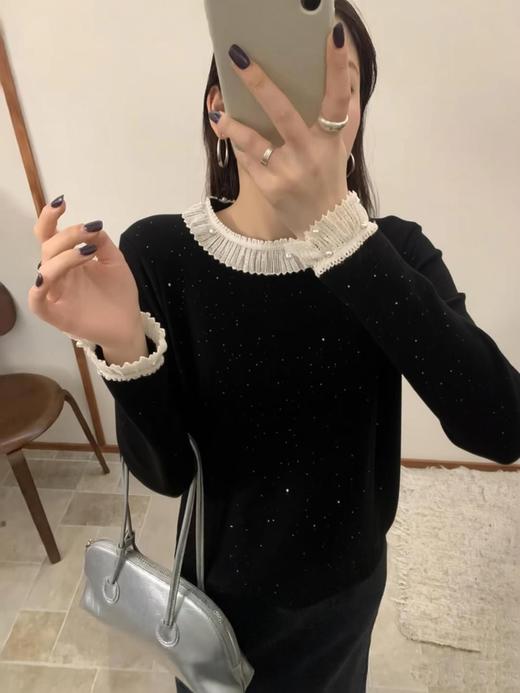 细闪蕾丝打底衫 商品图3