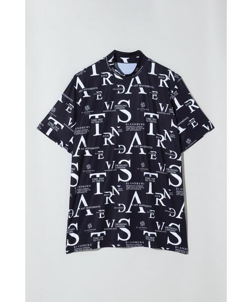 St ANDREWS 男士高尔夫 字母撞色宽松小高领短袖T恤 弹力透气 商品图12