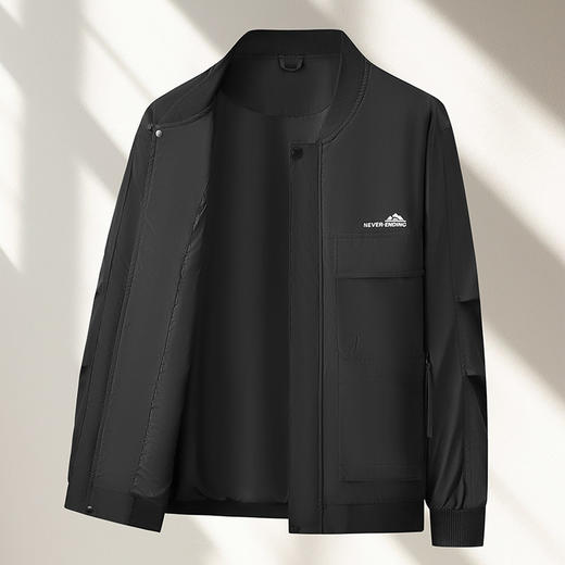 【DX】大依优型大码男装春秋棒球领夹克休闲时间百搭长袖外套330斤可穿 商品图1