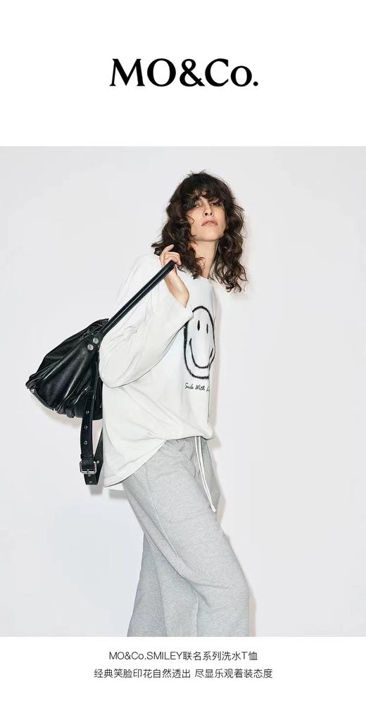 F013028联名长袖T恤2026新品烫钻笑脸长袖T俏皮软语 商品图7