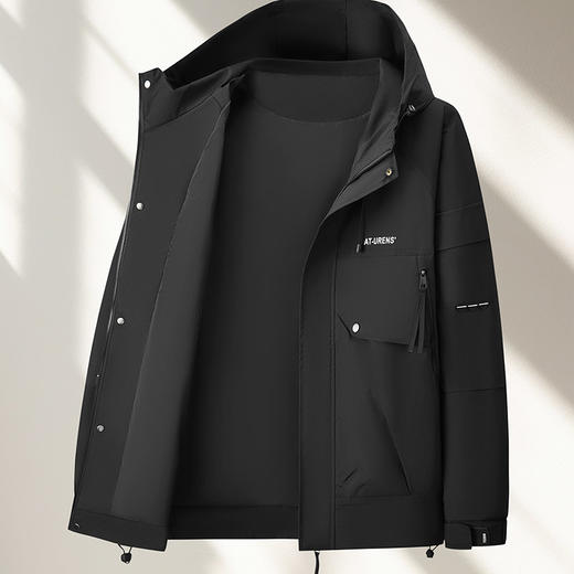 【DX】大依优型大码男装春秋连帽外套运动休闲商务百搭长袖外套330斤 商品图2