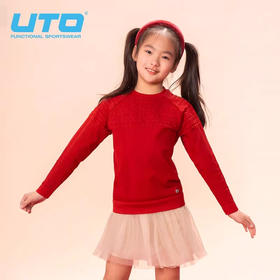 UTO/悠途 儿童铜钱纹圆领衫新年定制款