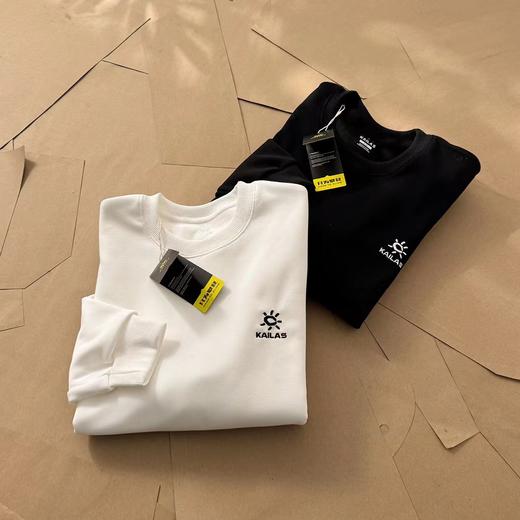 F013019圆领胸口刺绣logo加绒卫衣上衣男女同款 商品图4