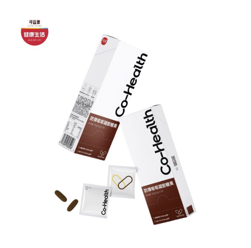 可益康防弹嘭嘭凝胶糖果 快速吸水膨胀200倍 高C8含量 熔岩黑巧口味  3.5*14袋/30袋