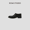 ROMI STUDIO“漫步纽约” 甄选小牛皮漆面圆头黑色皮鞋 RW24LP30795 商品缩略图0