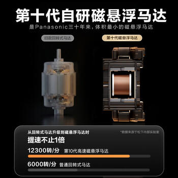 松下（Panasonic）Air电动剃须刀便携款进口磁悬浮剃须刀纤薄往复式电动刮胡刀Type-c可水洗男士生日礼物男友TM20灰 /家用电器 /个护健康 /剃须刀 商品图6