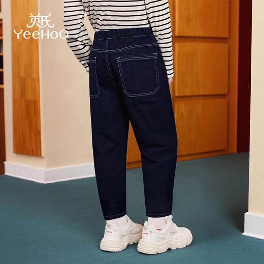 【英氏】【加绒】【110-175】男童牛仔裤儿童保暖裤子 商品图5