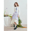 两三事梵高文艺 缱绻心事 2026春季新款蕾丝拼接印花不规则半身裙 商品缩略图1