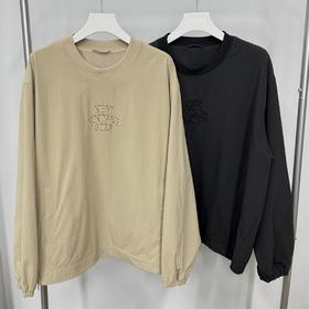 New Vintage男士高尔夫 复古立体绣花长袖套头衫 宽松圆领夹克