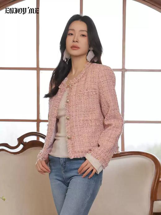 【门店同款】ENJOY春季“柔光芳序”粉雾香颂小香外套 169393612 商品图3