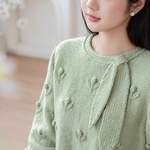 苏苏姐家飘带领小衫手工diy衣服毛线团棒针羊毛线毛衣材料包 商品图2