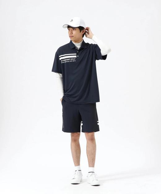 Jack Bunny 高尔夫男士 线条logo印花速干透气polo领短袖衬衫 商品图4