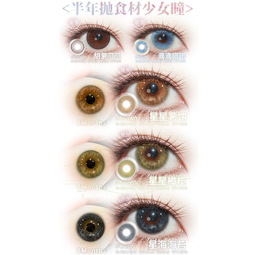 【活动】isoraLook半年抛 新品 定轴 土豆脑袋/人间小麻瓜/菠菜脑袋/打走瞌睡虫/忧郁西葫芦/蕾丝祈愿心/阴天万花筒/酸奶薄荷水 胡萝贝贝/滴滴嗒嗒/星星薯饼 COS恋与深空/哈尔 显色美瞳 商品图2