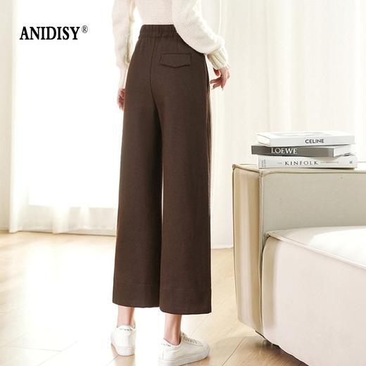 高腰松紧腰毛呢加厚直筒九分山本裤 商品图1