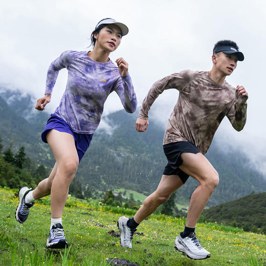 UTO/悠途羊毛扎染速干长袖男女春夏户外徒步运动T恤休闲舒适个性 商品图4