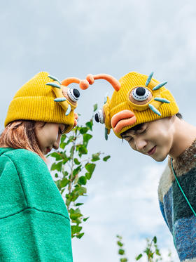 【2.10停发】芽小七原创设计手工灯笼鱼毛线帽成品男女冬季东北保暖针织帽新款