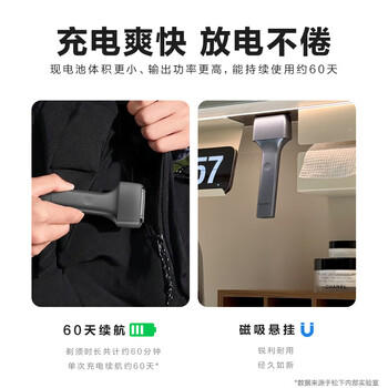 松下（Panasonic）Air电动剃须刀便携款进口磁悬浮剃须刀纤薄往复式电动刮胡刀Type-c可水洗男士生日礼物男友TM20灰 /家用电器 /个护健康 /剃须刀 商品图3