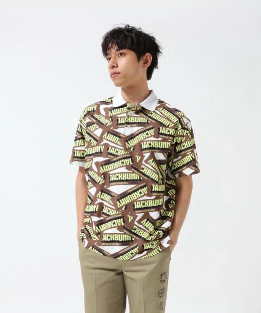 Jack Bunny 男士高尔夫 字母糖果图案透气速干polo领短袖 宽松轻盈 商品图3