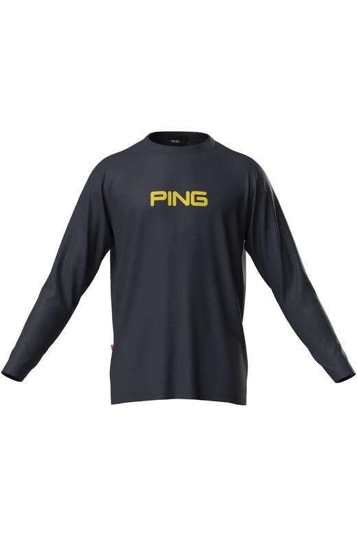 Ping高尔夫男士 弹性圆领字母长袖 运动上衣 商品图14