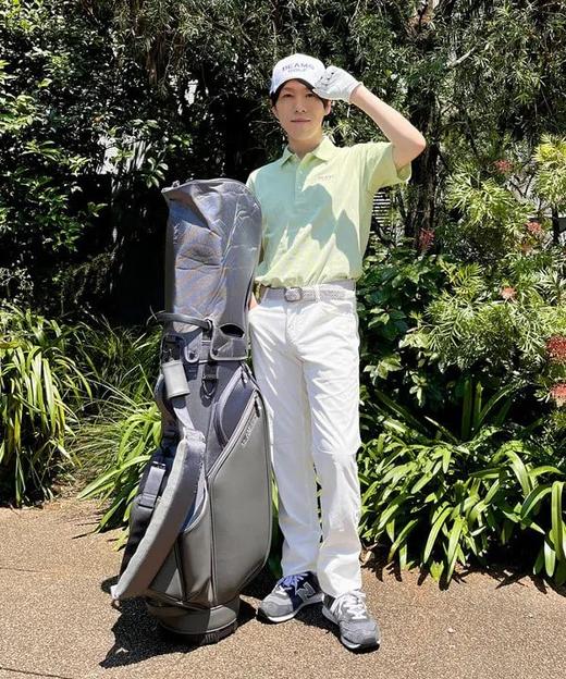 BEAMS GOLF 男款 春夏薄款斜纹编织七口袋速干弹力舒适长裤 防紫外线 商品图4