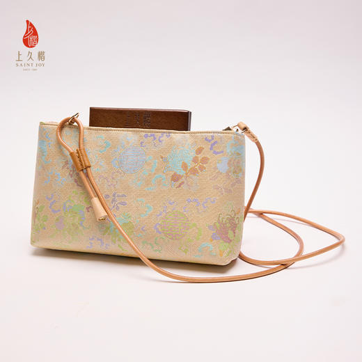 SAINTJOY/上久楷 宋锦斜背包 古钱三多XB3B026203001 商品图5