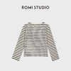 ROMI STUDIO"简约随性"全棉条纹撞色短款圆领长袖T恤 RWDSS61798 商品缩略图1