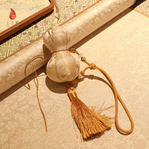 上久楷新中式国风文创礼盒送礼 摆件 宋锦挂件 五福芦 商品图7