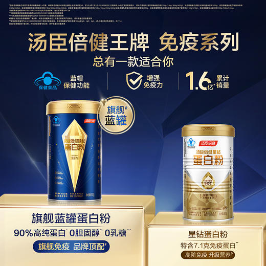【22g免疫蛋白】汤臣倍健旗舰蓝罐臻钻蛋白粉增强免疫力蛋白粉礼盒 商品图3