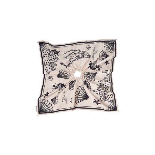 大英博物馆欧洲文化艺术系列海洋秘境蓝色 米色 方巾发圈 商品图8