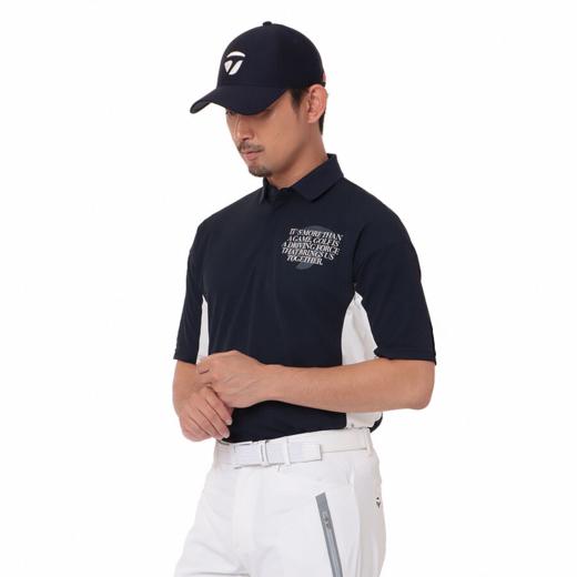 Taylormade 高尔夫男女同款 网眼速干侧面拼接polo领短袖T恤 商品图0