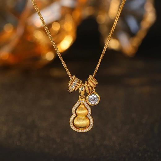 福禄双全  财源广进 葫芦福禄 好运相伴  银镀金开年首饰 做自己的幸运星 （非质量问题 不退不换） 商品图1