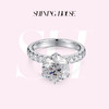 【预售】ShiningHouse[培育] 18k金钻石戒指 圆钻形3克拉钻人工真钻人造钻石K金戒指时尚六爪钻石戒指悦己送礼臻选【此商品不支持7天无理由退货退款】预计3日发货 商品缩略图0