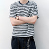 714street复古亨利领短袖T恤男2026春季潮牌半开领条纹休闲针织衫 商品缩略图1